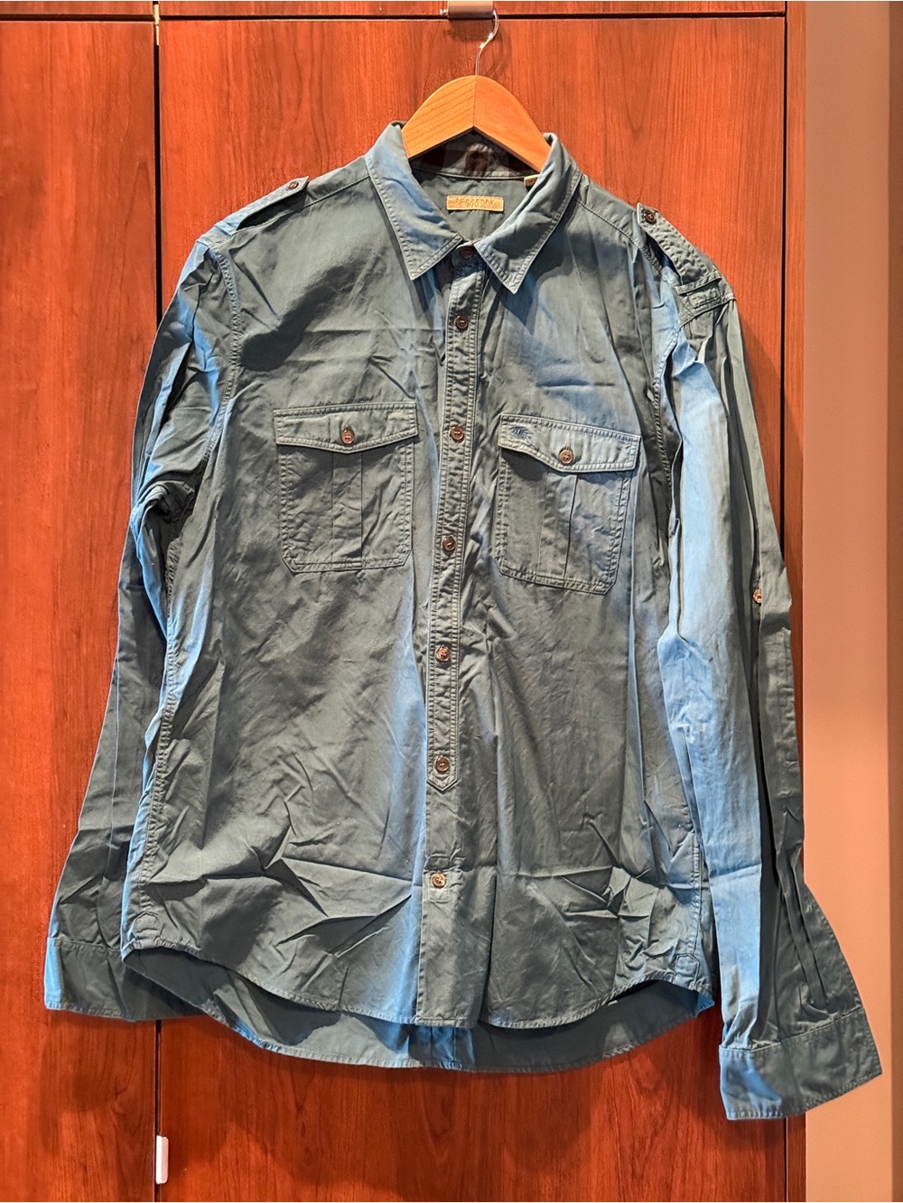 Burberry Brit Teal Button-Down Shirt - Picture 2 of 9